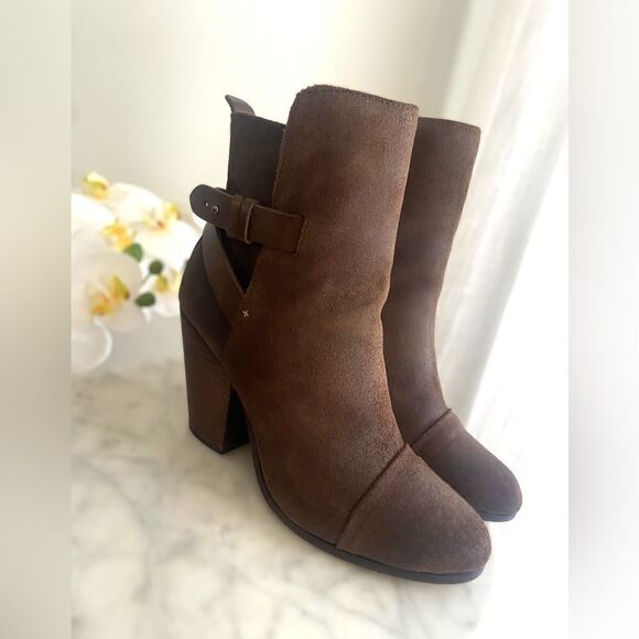 RAG & BONE Kinsey Distressed Leather Ankle Boots Size 41 US 11 - Picture 14 of 14